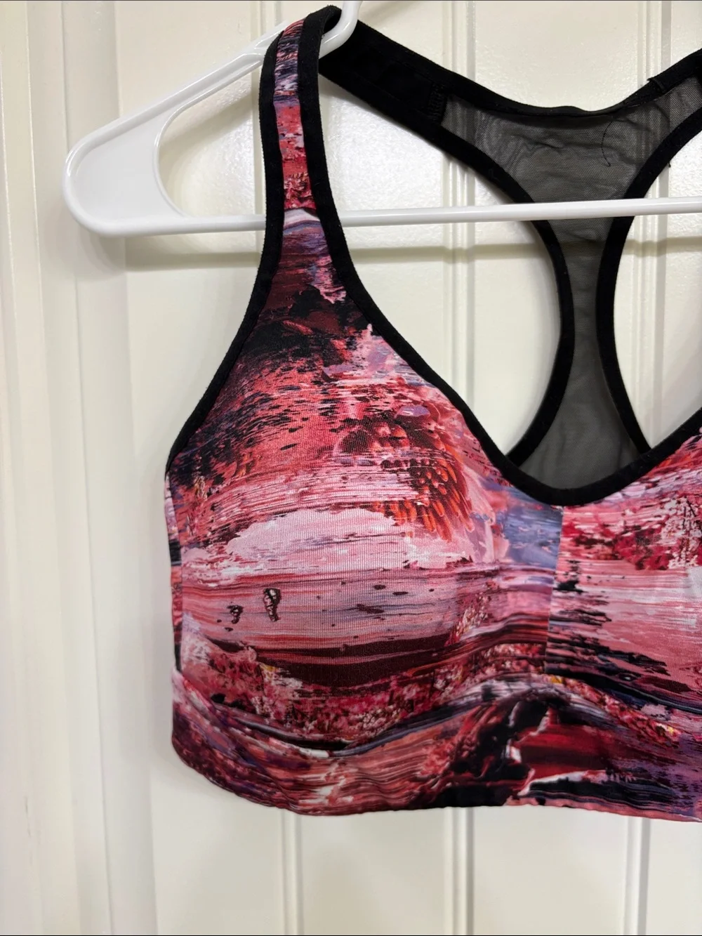 lululemon athletica Pink and Black Abstract Racerback Sports Bra - Picture 2 of 7